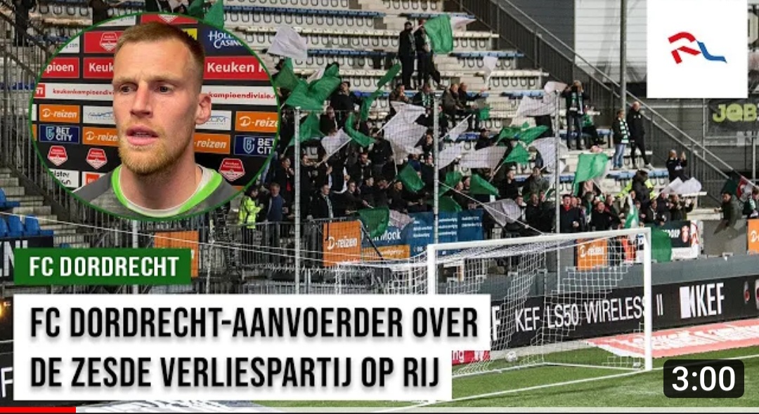 FC Dordt-captain Van Huizen: 'Reactie van supporters is heel begrijpelijk' VIDEO